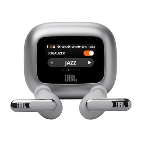 JBL New Launch Live Beam 3, Hi-Res Audio True ANC TWS, Smart Case with Touch Display, 48H Playtime, Wireless Charging, 6 Mic, Multipoint connection, I...