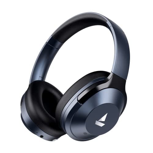 (Renewed) boAt NIRVANAA 751ANC Hybrid Active Noise Cancelling Bluetooth Wireless Over Ear Headphones with Up to 65H Playtime, ASAP Charge, Ambient Sound Mode, Immersive Sound, Carry Pouch with mic (Bold Blue)