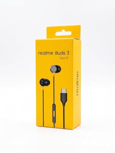 Premium Type-C Wired Earphones with Studio-Grade DAC, 14mm Deep Bass Drivers & HD Calling Mic, Replacement for Buds 3, Compatible with (Realme) GT Neo...