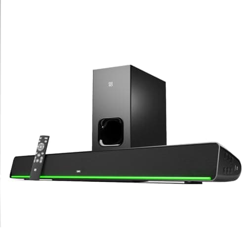 GOVO GoSurround 975 Pro, 400W Soundbar with 8 Subwoofer, 2.1 Channel Home Theatre, HDMI/AUX/USB/Bluetooth, 4 EQ Modes, LED Display & Black