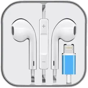 i Mobile Earphone for i Phone Earphones with Lightning Connector Wired Headset 7,7 Plus, 8,8 Plus, X, XR, Xs, Xs Max Wired Headset (White, in The Ear)