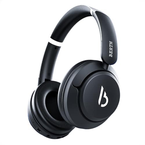 BERTH Newly Launched VE 250 Over The Ear ENC Headphone with 40mm Drivers, 36H of Playtime, ENC, Gaming Latency (50ms Latency), AI Voice Assistance, Vo...
