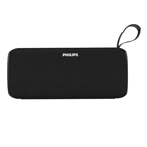 PHILIPS Audio TAS2400BK Portable Bluetooth Speaker with Stereo Sound, 32W RMS, 2400mAh Rechargeable Battery, BT v5.3 Connectivity, IPX4 Waterproof, Su...