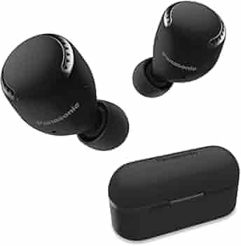 Panasonic True Wireless Earbuds, Noise Cancelling Bluetooth Headphones, IPX4 Water Resistant and Compatible with Alexa, Charging Case Included - RZ-S500WGE-K (Black)
