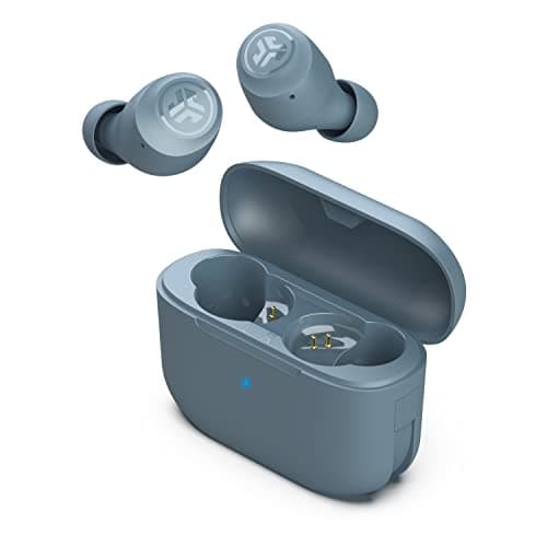 JLab Unisex-Adult Go Air Pop Wireless Bluetooth Earbuds + Charging Case Dual Connect Ipx4 Sweat Resistance Bluetooth 5.1 Connection 3 Eq Sound Settings Signature, Balanced, Bass Small/Medium Slate