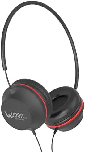 UBON Wired Headphone, UB-615 Fusion Series, On-Ear Wired Headset with Inline Microphone, Noise Isolation, 40mm Driver, Hi-Fi Music & High Bass (Black)