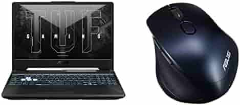 ASUS TUF Gaming A15, 15.6-inch (39.62 cms) FHD 144Hz, AMD Ryzen 5 4600H, 4GB NVIDIA GeForce GTX 1650, Gaming Laptop, FA506IHRB-HN079W + ASUS MW203 Wireless Silent Mouse (Blue)