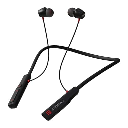 Portronics Harmonics Z11 Bluetooth Wireless in Ear Earphones with Upto 35 Hours Playback & Magnetic Earbuds(ON/Off), 10mm Dynamic Driver, High Bass, H...
