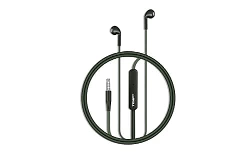 TEMPT® Zip X1 in Ear Wired Ear Phones with Mic | 3.5mm Audio Jack | 13.6mm Powerful Driver for Stereo Audio |1.2 Tangle- Free Cable Phone/Tablet Compatible (Green)