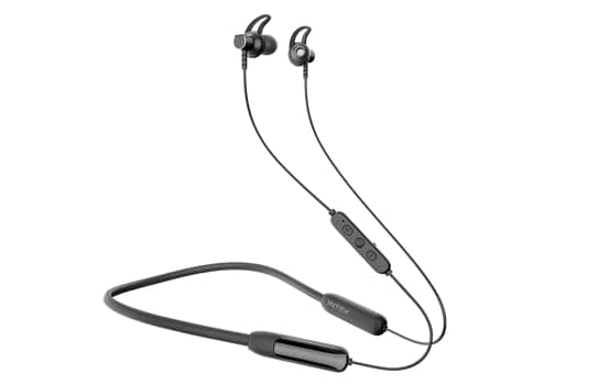 Intex Musique Play Bluetooth in Ear Wireless Neckband with Up to 50H Playtime ASAP Charge, Dual Connectivity, Inbuilt AI Assistant and Magnet Earbuds Lock (Retro Black)