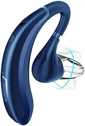 MECKWELL Bluetooth Headset with Mic Bluetooth Single Headset Compatible for All Phones -S108 Color Blue