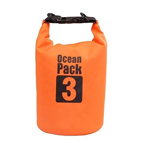 Delzon Waterproof Dry Bag, 2L/3L/5L/10L/15L/20L/30L, Floating and Lightweight Bags for Kayaking Rafting Boating River Trekking-Multi Color (3 Liter)