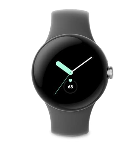 Google Pixel Watch 41mm Smartwatch with WiFi, GPS, BT and Heart Rate Monitor in Bulk Packaging (Silver Charcoal)