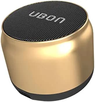 UBON 5W Bluetooth Speaker with TWS Function, Sound Boom SP-8035, Mini Wireless Speaker with Inbuilt Mic for Calls, Powerful Bass & Music, Portable Speaker for Travel Upto 4 Hours Playtime (Gold)