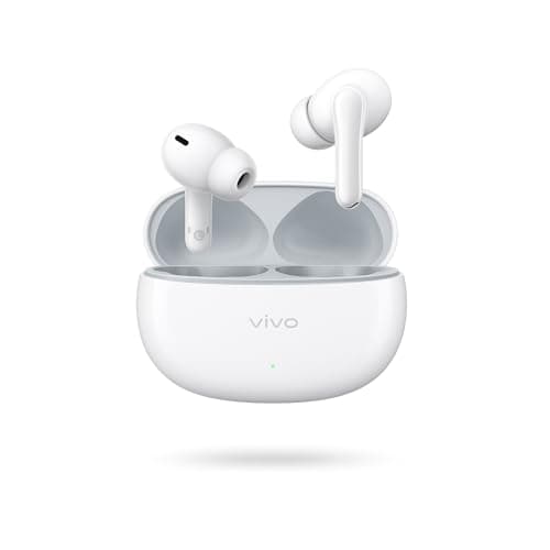 vivo TWS 3e True Wireless Earbuds | Bluetooth 5.3, AI Noise Cancellation, 42H Battery, 88ms Low Latency, Dual Device Pairing, IP54 Splash Resistant – (Bright White)