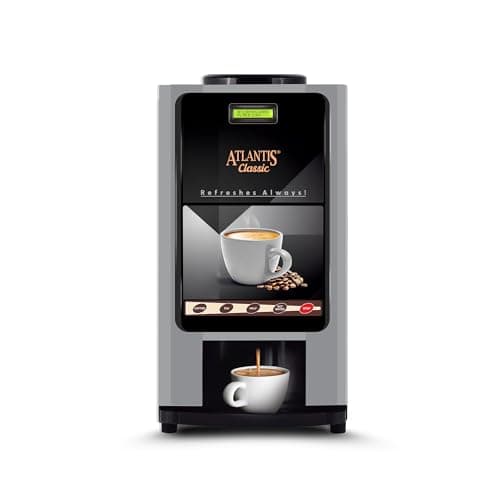 ATLANTIS Cafe Classic 2 Lanes Tea Coffee Machine - 3 Liters Hot Tank | Fully Automatic Coffee Vending Machine for Office Shops and Homes | Make Variet...
