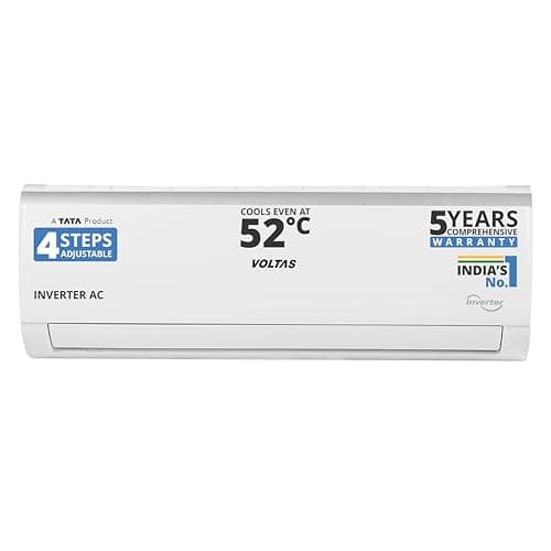 Voltas 1.4 Ton 3 Star, Inverter Split AC(Copper, 4-in-1 Adjustable Mode, Anti-dust Filter, 2024 Model, 173V CAE White)