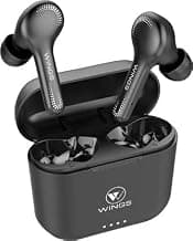 (Renewed) Wings Vibe Bluetooth Headset (Black, True Wireless)