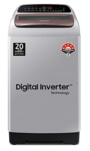Samsung 6.5 Kg Inverter 5 star Fully-Automatic Top Loading Washing Machine (WA65T4262NS/TL, Imperial Silver, Wobble technology)