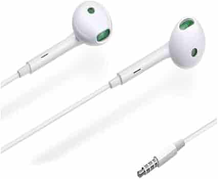 Khushi Compatible With for OPO F17 Pro earphone Original Wired Stereo Deep Bass Hands-Free Headsets | 3.5 MM Audio Jack | MICCall End Button | OPO earphone White