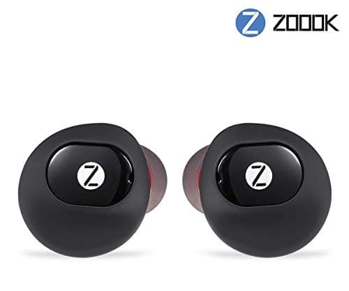 Zoook Rocker TwinPods Premium Bluetooth Earbuds with Charging Case (Black)