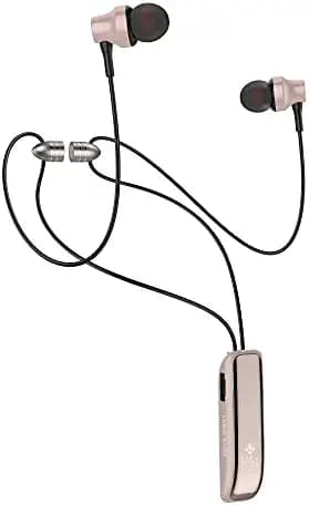 U & I Locket Series Bluetooth Headset with Sports Magnets and Mic (Gold)
