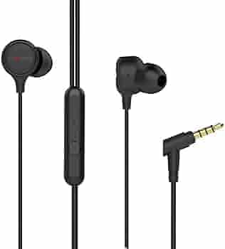 (Renewed) boAt Bassheads 103 Wired Earphones with Super Extra Bass and Tangle Free Cable, Ergonomic Design & Integrated Controls with in-Line Mic (Black)