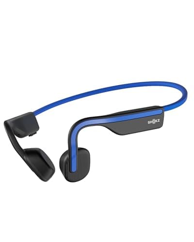 SHOKZ OpenMove Bluetooth Wireless Headphones with Mic, Bone Conduction Wireless Headset with 6H Playtime, IP55 Waterproof Sports Headphones for Running, Workout, Cycling (Elevation Blue)