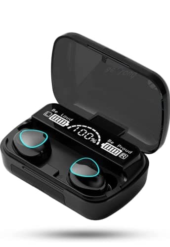 PAHINO True Wireless Earbuds Upto 200hrs Standby Time Bluetooth 5.1 IPX7 Sweat-Proof Wireless Headphones, Stereo Audio, Touch Control TWS with Fast Charging(Black)