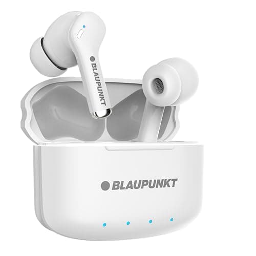 Blaupunkt Newly Launched BTW100 Xtreme Truly Wireless Bluetooth Earbuds I 99H Playtime* I Quad MIC I Crispr ENC TECH I Gaming Mode I TurboVolt Charging I BT Version 5.3 (White)