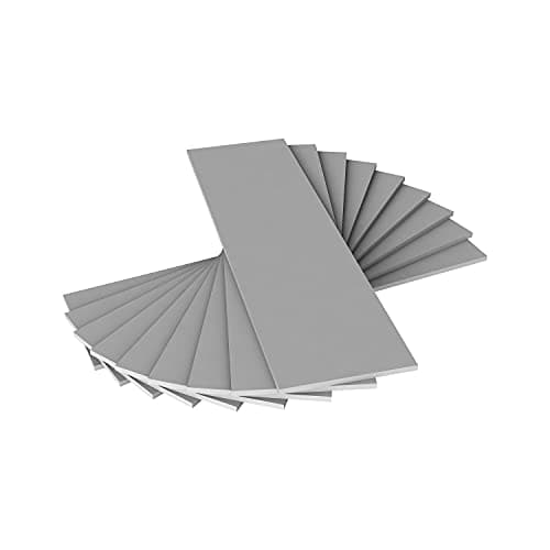 ADWITS 9 Pack Assorted Thickness 0.5 1.0 1.5 mm Thermal Conductive Silicone Pads with 6.0 W/mk Thermal Conductivity, Soft Safe Simple to Apply for SSD CPU GPU LED IC Chipset Cooling -Gray