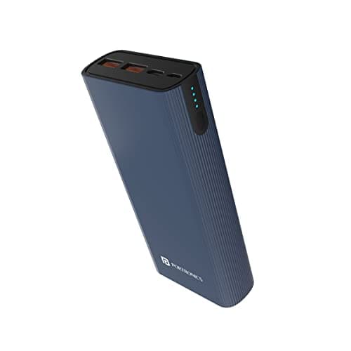 Portronics Power 45 20000mAh Power Bank for Laptop/Mobile with 45W Fast Charging, Dual Input(Type C + Micro USB) & Triple Output(2USB + 1 Type C) with