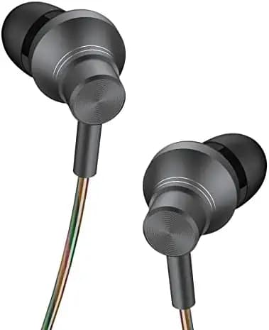 Earphones Headphones for OnePlus Nord/One Plus Nord Earphone Original Like Wired Stereo Deep Bass Head Hands-free Headset Earbud With Built in-line Mic, With Premium Quality Good Sound Call Answer/End Button, Music 3.5mm Aux Audio Jack (CP12-871, Black)