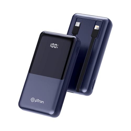 pTron Dynamo Power 20000mAh 22.5W Super Fast Charging, USB Type-C Input Power Bank with Quick Charge & 20W Power Delivery, Built-in Charging Cables, 4...