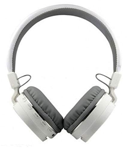 JANROCK Wireless Bluetooth Headphones with Inbuilt Microphone and SD Card Slot Compatible with All Smartphone (White)
