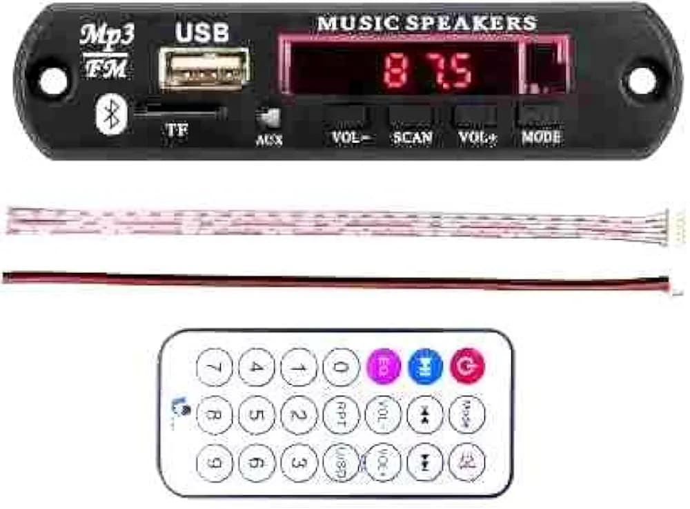 CKE Bluetooth FM USB AUX Card MP3 Stereo Audio Player Decoder Module Kit with Remote for Audio Amplifier