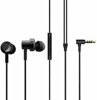 Earphones Headphones for Xiaomi Mi Earphone Original Like Wired Stereo Deep Bass Head Hands-free Headset Earbud With Built in-line Mic, With Premium Quality Good Sound Call Answer/End Button, Music 3.5mm Aux Audio Jack (CT7-DUAL, Black)