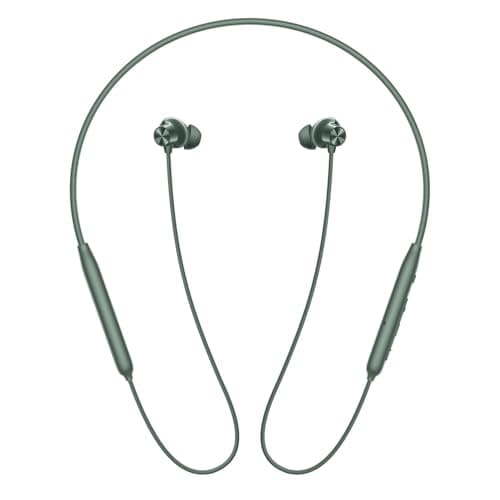 Original Earphone for OnePlus Z2 ANC Neckband Bluetooth with Powerful Drivers ANC Long Playback Time HD Audio Low Latency (Green) (Neckband Z2)