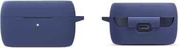 iSay Silicon Cover Compatible for Jabra Elite 3 Earbuds Cover, Jabra Elite 3 Earbuds Cover case Silicon, Shockproof, Scratchproof (ONLY Silicon Cover Included, FIT for JABRA Elite 3 ONLY) (Dark Blue)