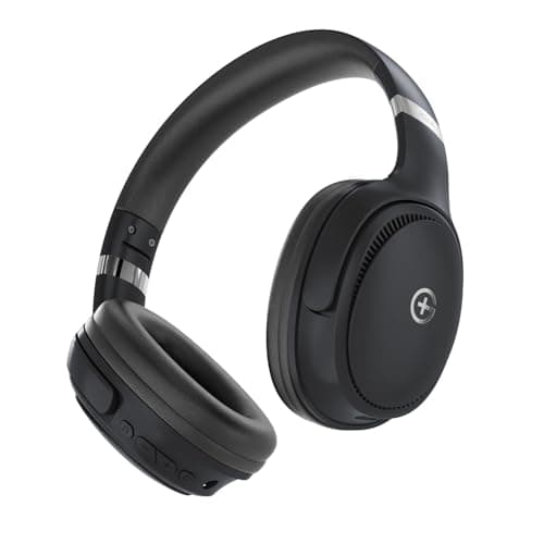 GM G+ Headphones, Over The Ear Headphones with Mic, BT 5.3, Pure Bass, 45ms Low Latency, Dual Pairing, 4 Play Modes (FM, Radio, SD Aux) 55H Playtime -...