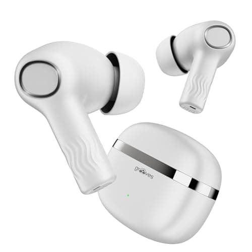 Grooves Alpha100, 120HRS Battery, Crystal Bionic Sound w/Dual EQ Modes, 4Mics ENx, Low Latency, IPX4, v.5.4 Bluetooth Earbuds, TWS Ear Buds Wireless E...