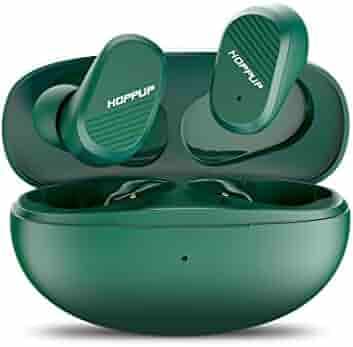 Hoppup SNAP Bluetooth True Wireless in-Ear Earbuds, Sweat Resistant with Touch Control, Bluetooth 5.1, 30Hrs Playtime, Low Latency, Voice Assistant & Mic - (Green)