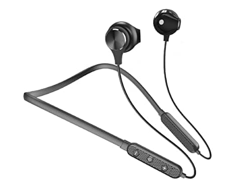 DUDAO U5B in-Ear Wireless Bluetooth Neckband mic & in-Line Control Deep Bass Noise Reduction with 10 Hours Long Play time Splash Prof Fast Charging Light Weight Neckaband (Grey)