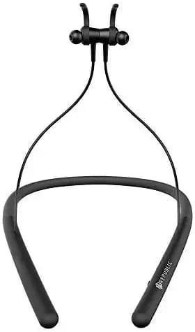 (Renewed) Nu Republic Rebop 3 Neckband in-Ear Wireless Earphones with Bluetooth 5.0, 10 mm Dynamic Drivers, Long Battery Life, in-Line Controls with Mic