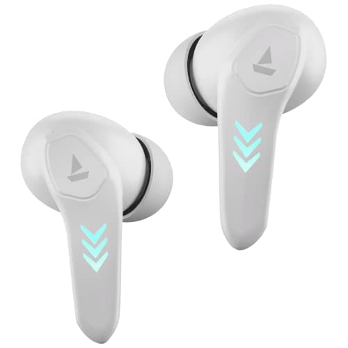 (Renewed) boAt Airdopes 190 True Wireless Earbuds with Beast™ Mode(50ms) for Gaming, 40H Playtime, Breathing LEDs, boAt Signature Sound, Quad Mics ENx™ Tech, ASAP™ Charge & BT v5.3(White Sabre)