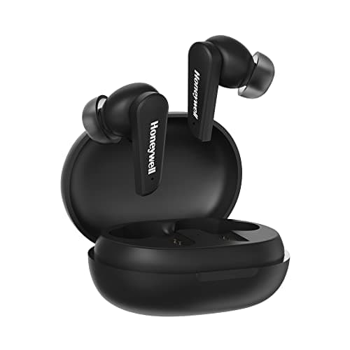 Honeywell Trueno U5000 ANC Truly Wireless Earbuds, Active Noise Cancellation, High Bass & Upto 16 Hours Playtime, IPX4, Type-C Fast Charging, Voice Assistant & Bluetooth 5.0 (Black)