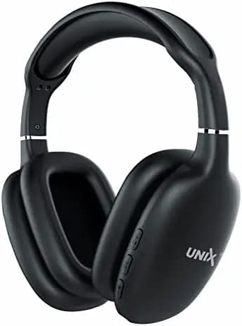 Unix Boom Sound | Pure BASS Sound | 30 Hours Play TIME Bluetooth Headset (Black)