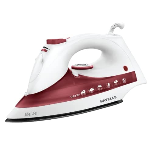 Havells Aspire 1400-Watt Steam Iron (Red)