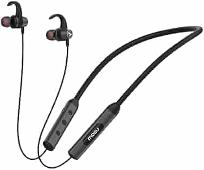 Mozu Flexiband 225 Neckband Wireless Bluetooth Earphones with Upto 18 Hours Music Playtime 10mm Drivers, Metal Housing, Silicone Neck, 2.5mm Thick Wire, IPX4 Water Resistance, Dual Pairing(Stone Grey)