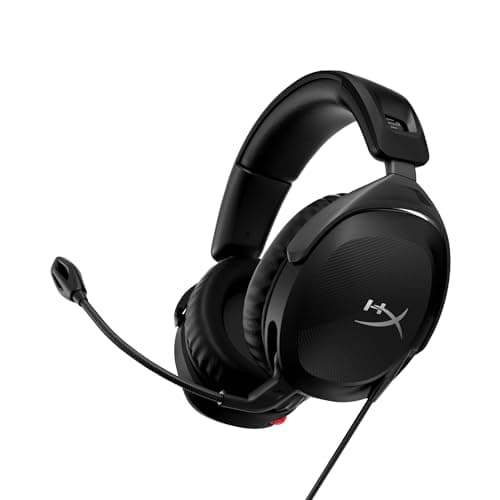 HyperX Cloud Stinger 2 – Greatness Refined, Lightweight Over-Ear Headset with mic, Swivel-to-Mute Function, 50mm Drivers, PC Compatible - Black (519T1AA)